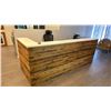 Image 1 : NATURAL WOOD WITH WHITE QUARTZ TOP RECEPTION COUNTER, OFFICE CHAIR, FILING CABINET, (2) ACER