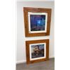 Image 1 : PAIR SOLID PINE PICTURE FRAMES - APPROX. 36" X 36"