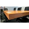Image 3 : 2" THICK SOLID PINE TOP WITH BLACK METAL BASE RECTANGULAR BOARDROOM TABLE WITH (8) CHAIRS