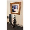 Image 2 : GROUP OF ASSORTED ITEMS - TOWER HEATER, BISSELL VACUUM, WHITE & BLACK HALL TABLE, (2) METAL