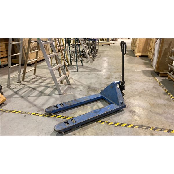 5500 LBS. CAPACITY (BLUE) PALLET JACK *LAST DAY REMOVAL AFTER 3PM*
