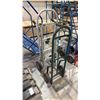 Image 2 : 2 SOLID TIRE HAND TRUCK DOLLIES (ULINE ALUMINIUM H-1479 AND GREEN HARPER)