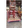 Image 1 : GROUP OF (3) RICHELIEU 4 WHEEL MATERIAL HANDLING CARTS - EACH CART APPROX. 60" X 22" X 55" HIGH