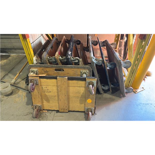 GROUP OF APPROX. (10) 4 WHEEL FLAT PLATFORM DOLLIES