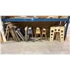 Image 1 : LARGE GROUP OF ASSORTED WOODEN SAWHORSES