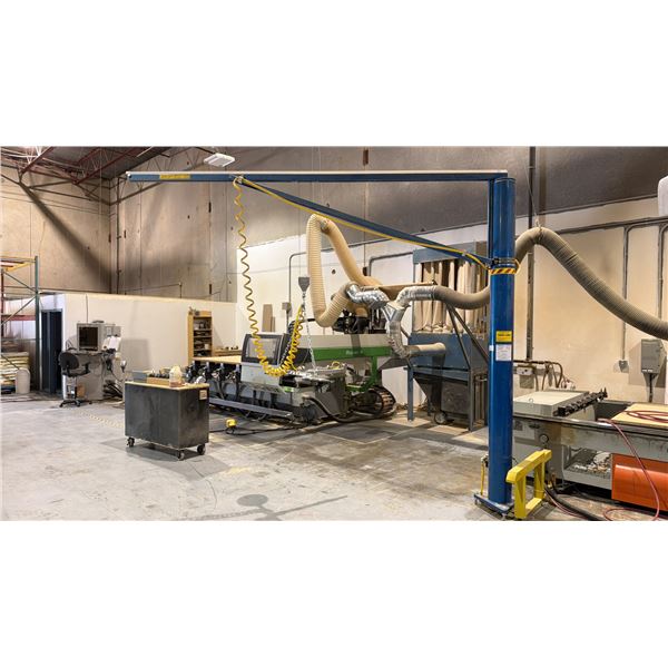 JIB CRANE WITH PNEUMATIC SUCTION SHEET MATERIAL MOVER - 300 LBS. CAPACITY