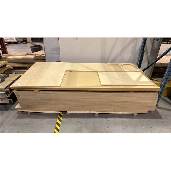 PALLET OF MAINLY 1/2" & 3/8" PLYWOOD - APPROX. 40 PCS. 4FT X 8FT SHEETS