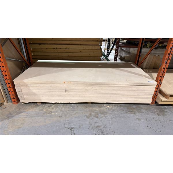 PALLET OF 1/2" PLYWOOD - APPROX. 24 PCS. 4FT X 8FT SHEETS