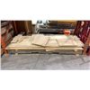Image 2 : 7 PARTIAL PALLETS OF ASSORTED WOOD - PLYWOOD SHEETS, ALUMINIUM PANEL SHEETS, WHITE PLASTIC