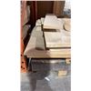 Image 6 : 7 PARTIAL PALLETS OF ASSORTED WOOD - PLYWOOD SHEETS, ALUMINIUM PANEL SHEETS, WHITE PLASTIC