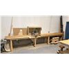 Image 5 : MAKITA MODEL LS1019L 10" SLIDING COMPOUND MITRE SAW WITH APPROX. 15FT WORK BENCH