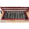 Image 2 : 6 DRAWER TOOL BOX (RED) WITH CONTENTS - LARGE ASSORTMENT OF DRILL BITS