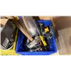 Image 2 : GROUP OF (3) MILK CRATES OF ASSORTED HAND TOOLS, SHOP SUPPLIES AND HARDWARE