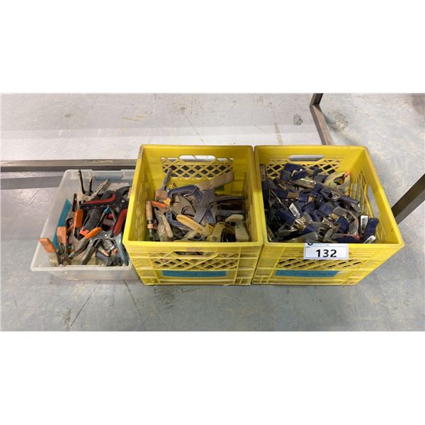3 BOXES OF ASSORTED CLAMPS