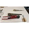 Image 4 : ASSORTED TOOLS - CRAFTSMAN SHOP VAC, LEVELS, SQUARES, BOLT CUTTERS, SAWS AND MORE
