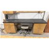 Image 3 : WOOD SHOP WORK STATION - WORK BENCH WITH WALL MOUNT CABINET AND  WORK TABLE
