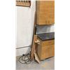 Image 5 : WOOD SHOP WORK STATION - WORK BENCH WITH WALL MOUNT CABINET AND  WORK TABLE