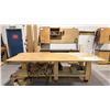 Image 1 : WOOD SHOP WORK STATION - WORK BENCH WITH WALL MOUNT CABINET AND  WORK TABLE