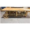 Image 2 : WOOD SHOP WORK STATION - WORK BENCH WITH WALL MOUNT CABINET AND  WORK TABLE