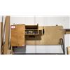 Image 4 : WOOD SHOP WORK STATION - WORK BENCH WITH WALL MOUNT CABINET AND  WORK TABLE
