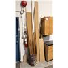 Image 5 : WOOD SHOP WORK STATION - WORK BENCH WITH WALL MOUNT CABINET AND  WORK TABLE