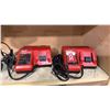 Image 5 : MILWAUKEE CORDLESS DRILL/DRIVER SET - 3 DRILLS, 3 BATTERIES AND 2 CHARGERS
