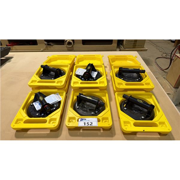 GROUP OF (6) WPG N-SERIES POWER GRIP HAND VACUUM CUPS