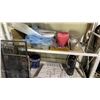 Image 5 : 2 WHITE METAL SHELF RACKING UNITS AND CONTENTS