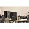 Image 10 : GROUP OF (6) METAL 2 DOOR STORAGE CABINETS WITH CONTENTS - ASSORTED PAINT, SHOP SUPPLIES,