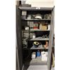 Image 2 : GROUP OF (6) METAL 2 DOOR STORAGE CABINETS WITH CONTENTS - ASSORTED PAINT, SHOP SUPPLIES,