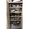 Image 4 : GROUP OF (6) METAL 2 DOOR STORAGE CABINETS WITH CONTENTS - ASSORTED PAINT, SHOP SUPPLIES,