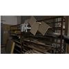 Image 4 : BACK CORNER OF ASSORTED METAL SHELVING UNITS, FLAT DOLLIES, MOBILE WORK CAT, WOODEN STEP