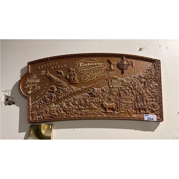 CUSTOM MADE WALL ART "ESTERO AMERICANO AND BEYOND" - APPROX. 4FT X 2FT