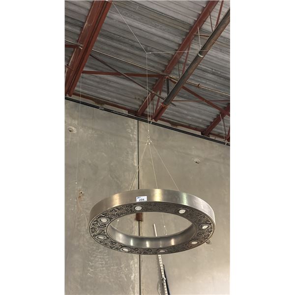 LARGE ROUND HANGING 8 LIGHT CUSTOM MADE CHANDELIER