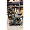 Image 1 : 2 METAL MOBILE WORK CARTS AND CONTENTS