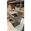 Image 2 : STAINLESS STEEL COMMERCIAL DOUBLE SINK AND SMALL WALL MOUNT SHELF