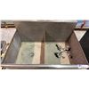 Image 3 : STAINLESS STEEL COMMERCIAL DOUBLE SINK AND SMALL WALL MOUNT SHELF