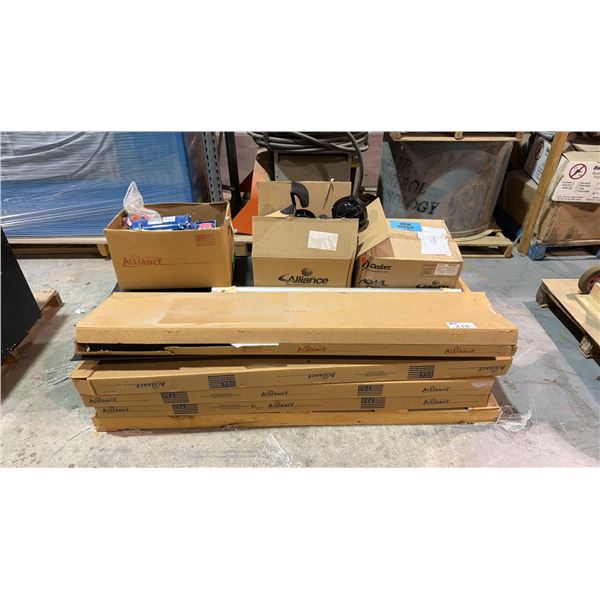 PALLET OF ITEMS - NEW PLASTIC PAINT MIXERS, ELECTRIC MOTOR WITH ON/OFF CONTROL