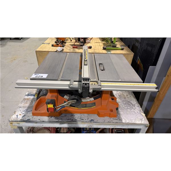 RIDGID MODEL R4513 10" PORTABLE TABLE SAW