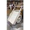Image 2 : WOODEN MARKET FLOWER VENDER PULL CART