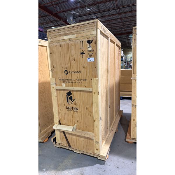 LARGE WOODEN STORAGE/SHIPPING CRATE - 7FT X 2 3/4FT X 7FT HIGH