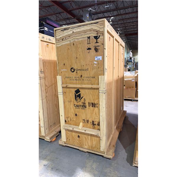 LARGE WOODEN STORAGE/SHIPPING CRATE - 7FT X 2 3/4FT X 7FT HIGH