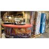 Image 1 : 3 PCS. SET LARGE HALF CIRCLE CUSTOM BUILT COUNTER AND 2 MATCHING CHANGE ROOMS