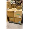 Image 1 : PALLET OF DECORATIVE ITEMS - PEDESTAL METAL BOWLS, SMALL PLANT PEDESTALS, GLASS VASES AND MORE