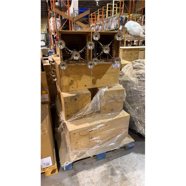 PALLET OF APPROX. (9) 35" TALL METAL CANDELABRAS