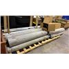 Image 1 : WOODEN A-FRAME MATERIAL PALLET RACK AND CONTENTS