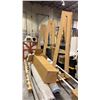 Image 2 : WOODEN A-FRAME MATERIAL PALLET RACK AND CONTENTS
