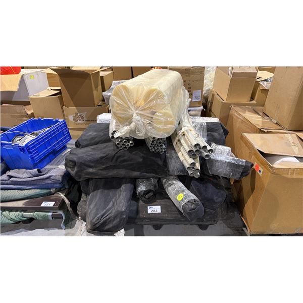 PALLET OF EVENT RIGGING ROUND METAL TUBING FOR 10FT RING ASSEMBLY