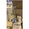 Image 4 : PALLET OF ASSORTED METAL CANDLE STICKS, GLASS CANDLE HOLDERS, LIGHT BULBS, PILLOWS