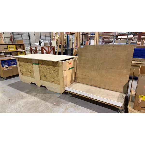 A-FRAME MOBILE SHEET MATERIAL CART AND LARGE STORAGE/TRANSPORT CRATE